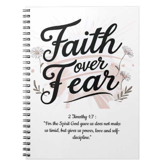 Cahier à reliure spirale avec le verset biblique P (Devant)