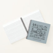 Cahier à reliure spirale avec monogramme pour amat (Intérieur)