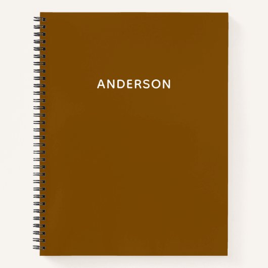 Cahier à reliure spirale avec nom personnalisé (Devant)