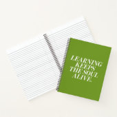 Cahier à reliure spirale avec texte de motivation (Intérieur)
