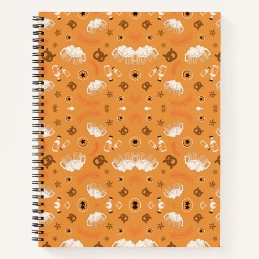 Cahier à reliure spirale avec une couverture orang (Devant)