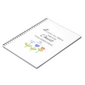 Cahier à reliure spirale avec verset biblique (Côté gauche)