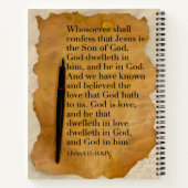 Cahier à reliure spirale avec verset de la Bible K (Dos)