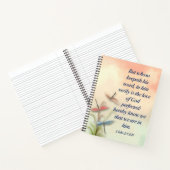 Cahier à reliure spirale avec verset de la Bible K (Intérieur)