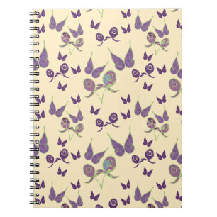 Cahier à reliure spirale Butterfly Joy in Cream