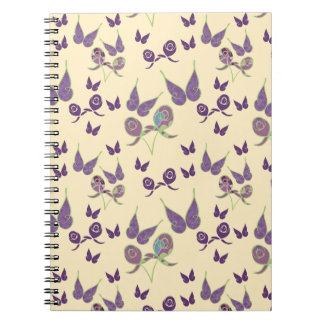 Cahier à reliure spirale Butterfly Joy in Cream