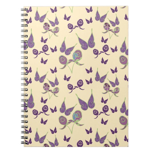 Cahier à reliure spirale Butterfly Joy in Cream  (Devant)