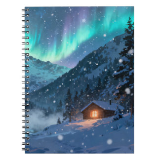 Cahier à reliure spirale Cabane sous l'Aurore