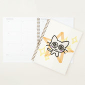 Cahier à reliure spirale Chat aux Grands Yeux Mign (Devant avec enveloppe)