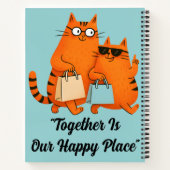 Cahier à reliure spirale Chat Jour de Shopping Amo (Dos)