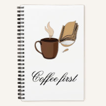 Cahier à reliure spirale Coffee First Minimaliste