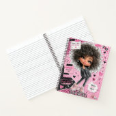 Cahier à reliure spirale Collage Rose Mignon et Im (Intérieur)