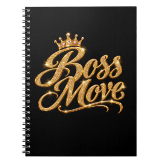 Cahier à reliure spirale Couronne dorée Boss Move