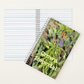 Cahier à reliure spirale Couronne florale Vert imp (À l'intérieur)