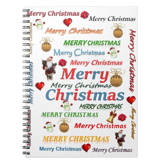 Cahier à reliure spirale de Noël (Devant)