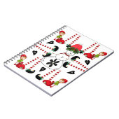 Cahier à reliure spirale de Noël Bonhomme de neige (Côté gauche)