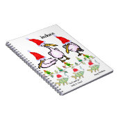 Cahier à reliure spirale de Noël Pélicans (Côté Droit)