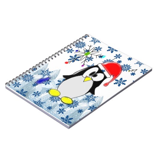 Cahier à reliure spirale de Noël Pingouin (Côté gauche)
