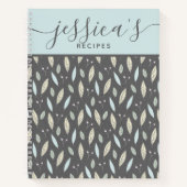 Cahier à reliure spirale de recette personnalisé (Devant)
