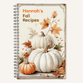 Cahier à reliure spirale de recettes d'automne per (Recto)