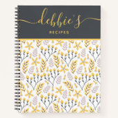 Cahier à reliure spirale de recettes personnalisée (Devant)