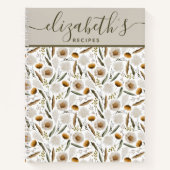 Cahier à reliure spirale de recettes personnalisée (Devant)