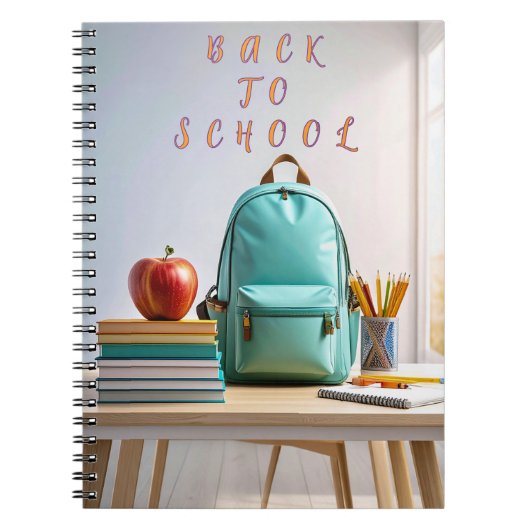 Cahier à reliure spirale de rentrée scolaire (Devant)