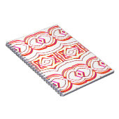 Cahier à reliure spirale, design tendance rouge bl (Côté Droit)