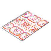 Cahier à reliure spirale, design tendance rouge bl (Côté gauche)