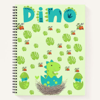 Cahier à reliure spirale Dino Hatch & Jungle Leave