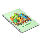 Cahier à reliure spirale Dinosaure mignon (Côté Droit)
