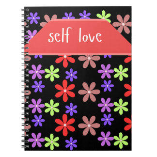 Cahier à reliure spirale Élégant Floral Amour de S