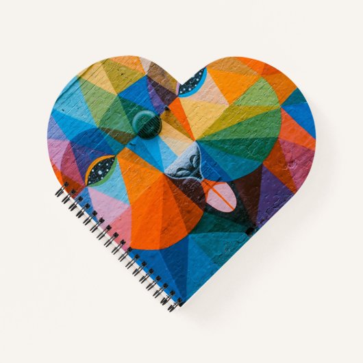 Cahier à reliure spirale en forme de cœur (Devant)