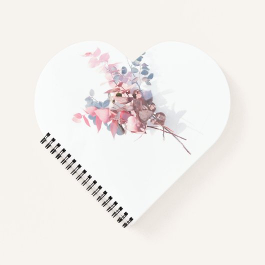 Cahier à reliure spirale en forme de cœur (Devant)