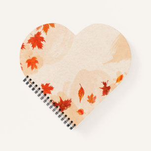 Cahier à reliure spirale en forme de cœur
