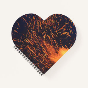Cahier à reliure spirale en forme de cœur
