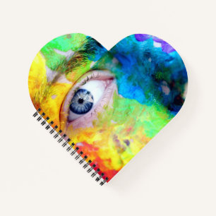Cahier à reliure spirale en forme de cœur