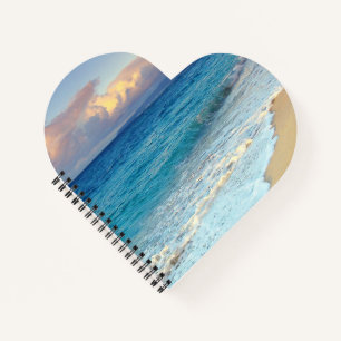 Cahier à reliure spirale en forme de cœur