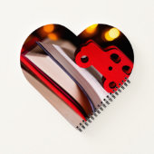 Cahier à reliure spirale en forme de cœur (Dos)