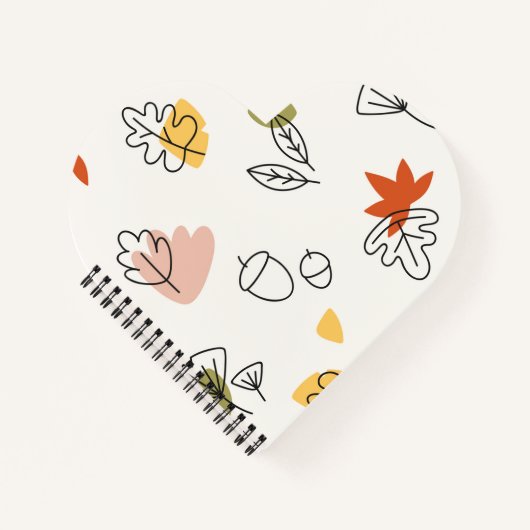 Cahier à reliure spirale en forme de cœur (Devant)