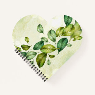 Cahier à reliure spirale en forme de cœur