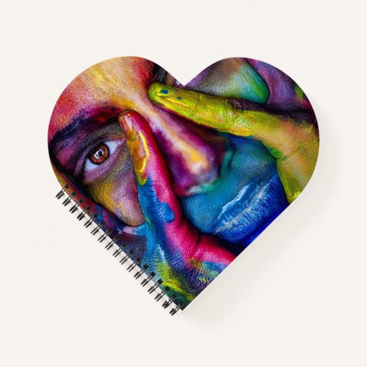 Cahier à reliure spirale en forme de cœur (Devant)