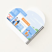 Cahier à reliure spirale en forme de cœur (Dos)