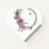Cahier à reliure spirale en forme de cœur (Dos)