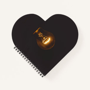 Cahier à reliure spirale en forme de cœur
