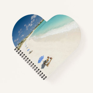 Cahier à reliure spirale en forme de cœur