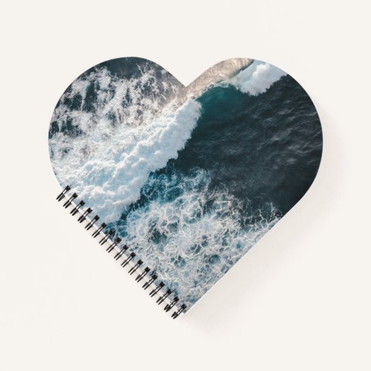 Cahier à reliure spirale en forme de cœur (Devant)