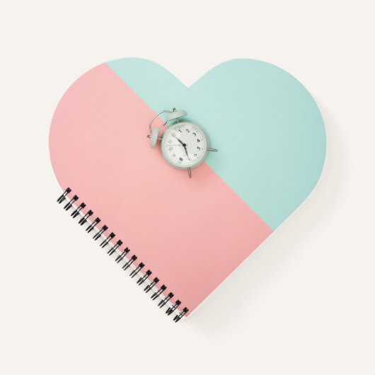 Cahier à reliure spirale en forme de cœur (Devant)