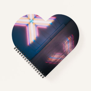 Cahier à reliure spirale en forme de cœur