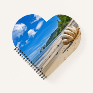 Cahier à reliure spirale en forme de cœur